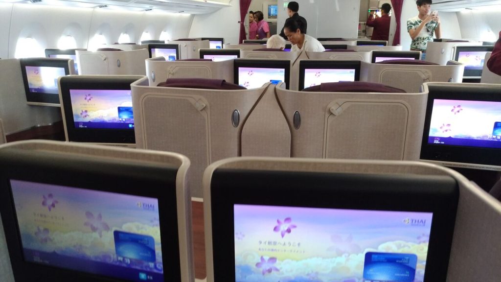 Business Class kabinen på Thai Airways A350. Foto: Jens Fisker