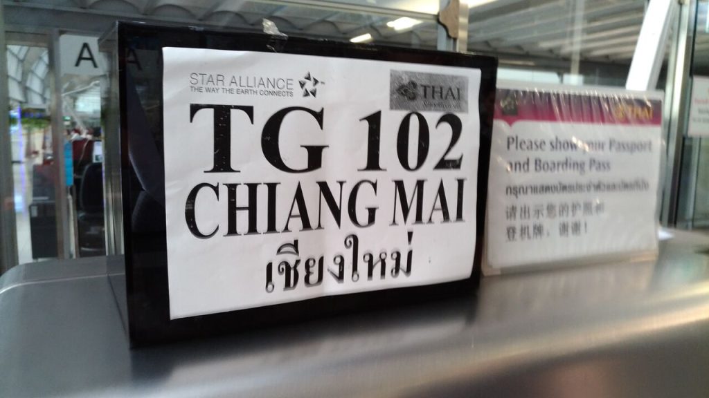 Thai Airways A350 første afgang med passagerer fik fra Bangkok til Chiang Mai i dag. Foto: Jens Fisker