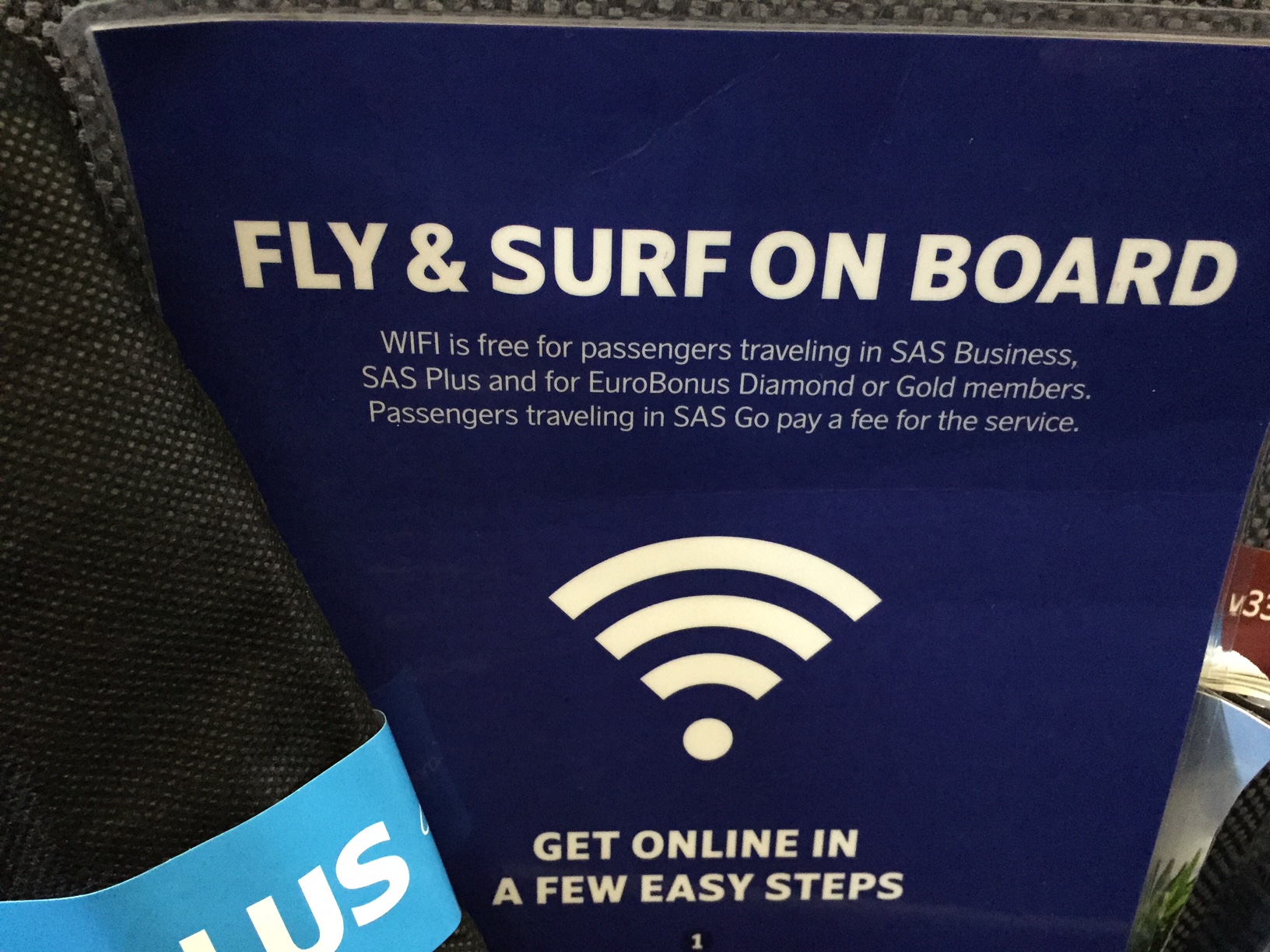 Ustabilt WiFi ombord, men gratis for SAS Plus, SAS Business og statusmedlemmer i EuroBonus.