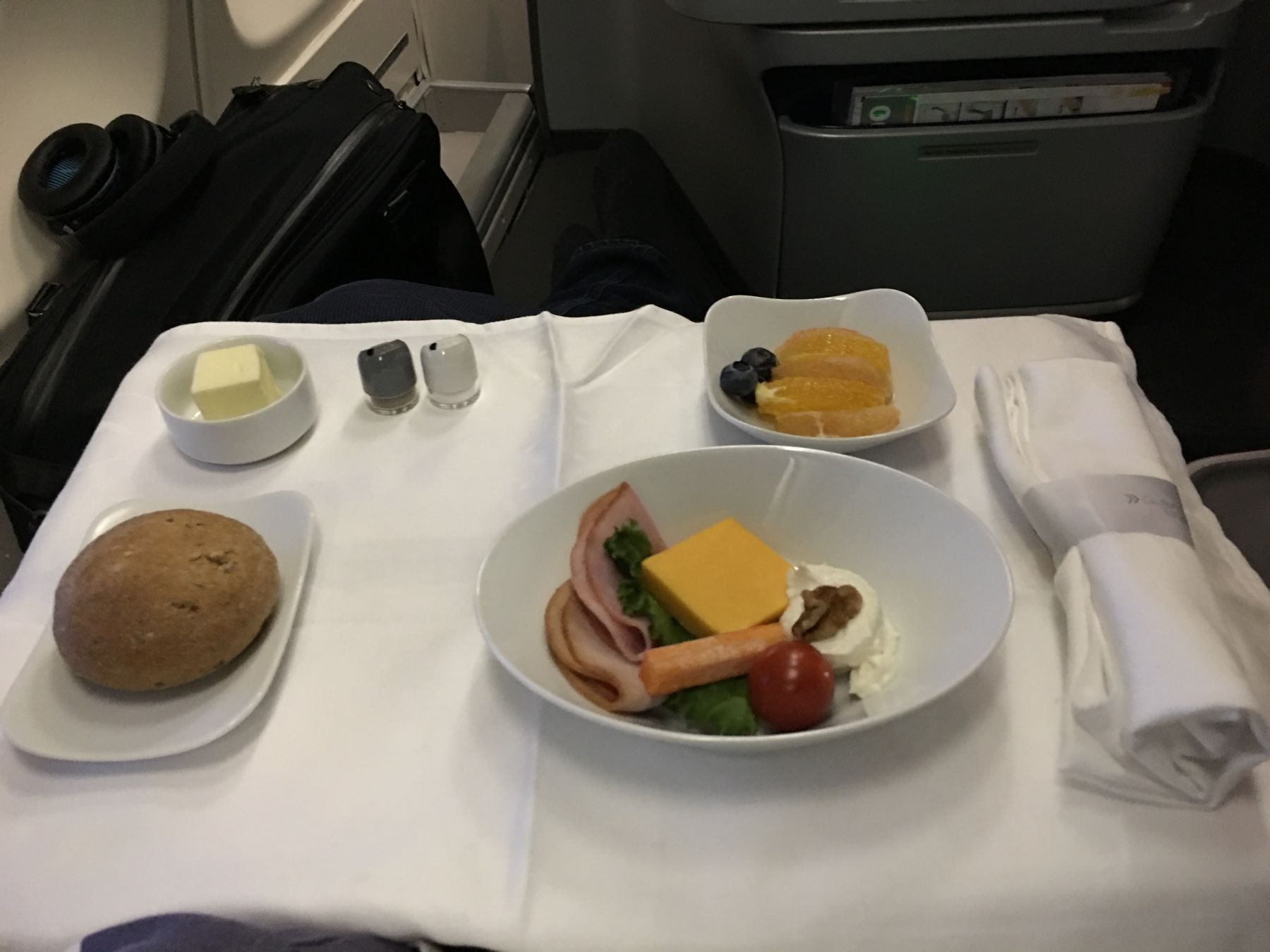 Frokosten om bord LH 491.