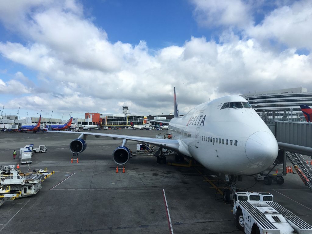 Utsikt fra First Class-delen av loungen.