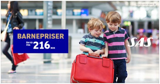 SAS barn reiser gratis 2017