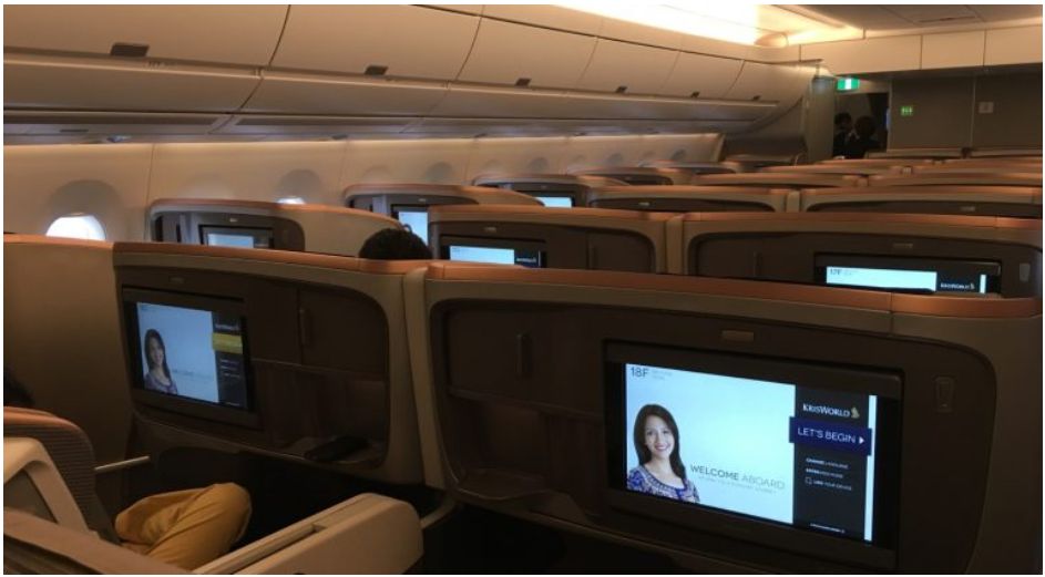 SQ A350 biz kabin