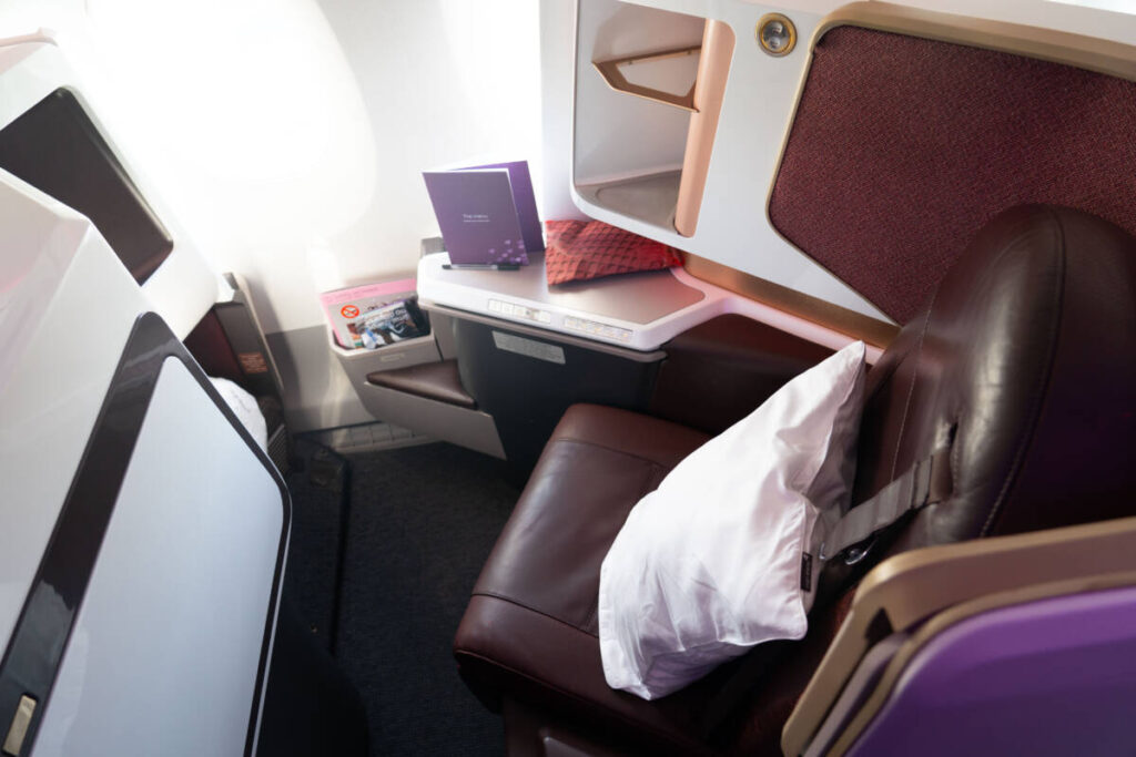 Business-class sete med vindusutsikt